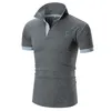 T-shirt polo ricamo moda uomo design maniche corte t-shirt casual design cool magliette marroni M-5XL per uomo