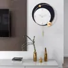 壁時計ペンドゥルムミニマリストモダンデザインホームオロログオダパレリビングルームの装飾を備えた豪華な時計メカニズム