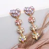 Dangle Earrings Retro Purple Rhinestone Type C Vintage Long Strip Water Drop Earring For Women Fashion Statement Jewelry Wholesale