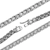 Hip Hop Chains 4MM 5MM Single Row Square Ice Sugar Tennis Chain Gold Silver Plated Bling Zircon Necklace Men's and Women's Fashion Jewelry