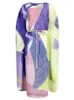 Ubranie etniczne Miyake Print Maxi sukienka Kobiety długi plisowany Abaya 2023 Spring sukienki festiwal impreza koronkowa fold foldos szat