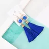 Brincos Dangle Brand Fashion Red Tassel Brincho longo para mulheres Declaração de estilo chinês Drop Girls Wedding Jewelry Gift