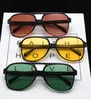 Sunglasses Trends Pilot Women Vintage Yellow Brand Designer Sunglass Female Oversized Glasses Eyewear Shades UV400