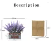 Decorative Flowers Artificial Flocked Plastic Lavender Bundle Fake Plants Wedding Bridal Bouquet Indoor Door Home Kitchen Office Table