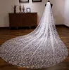 Bridal Veils Luxury Wedding Veil With Comb One Layers Soft Net Lace Beaded Appliques White Ivory Champagne Customize