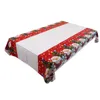 Table Cloth Christmas Tablecloth Disposable Pe Plastic Linen Thanksgiving Paper Tablecloths #t2p