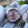 ساعات النساء 31mm سيدة هدية ساعة BPF PINK DIAL Automatic Movement Jubilee الفولاذ المقاوم للصدأ الفولاذ تاريخ الياقوت الكريستال BP المصنع المعصم