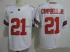 Maglia da football universitario NCAA 21 Parris Campbell JR. 23 James 25 Mike Weber Jr. 17 Chris Olave Alta qualità 27 Eddie George 33 Pete Johnson cucita