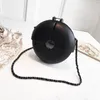 Kvällspåsar mode boll form vit crossbody väska novelties fancy liten rund axelkedja söt mynt handväska på japansk stil