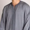 Ethnic Clothing Men Muslim Islamic Kaftan Arab Vintage Long Sleeve Gray African Style Shirt Spot Robe Hedging Jl017