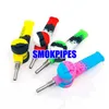 Coloré Multifonction Silicone Pipes Herbe Tabac En Verre Filtre Cuillère Multihole Bol Portable Plates-formes Pétrolières 10 MM Ongles Pointe Paille Pipes Fumer Porte-Cigarette DHL