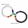 Strand 2 stks/set Magnetische Paar Armbanden Voor Vrouwen Mannen Liefhebbers Hart Afstand Vriendschap Hand 7 Chakra Bedelarmband Valentijnsdag