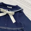 Flickans klänningar Autumn Winter Baby Girl Sticke Dress Japanese Navy Collar College Style Pleated Dress Kids Dresses For Girls Dress for Girls