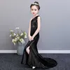 Kleider Mädchenkleider Pailletten Meerjungfrau Kleid Alter für Mädchen im Teenageralter Oneshoulder Vintage edle Abschlusskleider Abendparty Kinderkleider L0