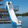 7x4x1.5m utomhusspel Anpassad uppblåsbar vatten Yacht Slide Commercial Fun Play Equipment Air Dock Slide for Boat