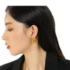 Hoop Earrings Timeless Wonder Titanium Square Geo For Women Jewelry Designer Ins Kpop Aretes De Mujer Statement Punk Rare