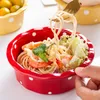 Bowls Creative Wave Point Bowl Household Ceramic Bakeware Salad Dessert Dinner Plates Table Decoration Kitchen Supplies Tableware