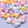 Breloques 10/15 pièces Kawaii résine 3D Animal canard Bedels pour la fabrication de bijoux en gros bricolage belles femmes boucles d'oreilles colliers accessoires