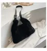 Evening Bags Luxury Faux Fur For Women White Handbag Winter Soft Plush Pink Shoulder Bag Fashion Female Tote ZD1448