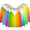 Herrtröjor Sweatshirts Zipper 2023 Cap Men/Women Custom Colorful Gradient Hoodie Mens Solid Color Hooded 3D Zip Up Coatsmen '