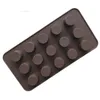 Baking Moulds HMROVOOM 15 Columnar Striped Silicone Chocolate Mold Silica Gel Ice Lattice