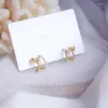Boucles d'oreilles à la mode 14K véritable plaqué or papillon perle pour femmes fille bijoux Zircon S925 argent aiguille cadeau de fête