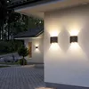 Wandleuchten LED-Licht RGB APP-Steuerung IP65 Wasserdichte Outdoor-Gartenbeleuchtung Aluminium AC86-265 Schlafzimmer-Befestigungslampe