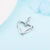 925 Sterling Silver Me Serial Wire Heart Medallion Dangle Charm Bead Passar European Pandora Me Type Jewelry Armband Halsband