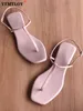 Tofflor avslappnade platta kvinnors strandsandaler flip flops sommar t-rem mjuka kvinnor sandaler ankel remmar vid havet semester sandaler för flickor z0317