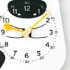 Väggklockor barn härlig tecknad svängklocka modern dekoration pendel kreativ djur digital reloj de pared