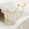 Collane a ciondolo Mama lettera in acciaio inossidabile oro per donne collana irregolare 2023 Accessori per la moda di tendenza