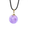 Colares de pingentes colar de bola de pingente de bola roxo quartzo gargantilha reiki stone cura chakra feminina girl colar jewelry birthday presente