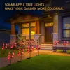 2PCS Solar Apple Tree Lamp Lampa ogrodowa IP65 Wodoodporny trawnik Outdoor Landscape do dekoracji stoczni