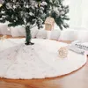 クリスマスの装飾長い髪の非織り/短いぬいぐるみ雪だるま/ぬいぐるみビーズ白い刺繍木スカート飾り年装飾