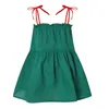 Girl Dresses Girl's Kidswant Child Summer Clothing Kids Sleeveless Backless Casual Sundress Little Princess Solid Sling Dress 1-6T