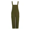 Women's Jumpsuits & Rompers Women Sleeveless Dungarees Loose Cotton Linen Long Playsuit Casual Jumpsuit