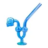 Y243 Stand Smoking Pipe About 6.3 Inches Height Skull Bowl Special Bright Color Snake Style Oil Rig Glass Pipes