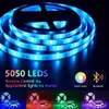 LED -remsor LED 5050 RGB Strip Light App Control Färg Flexibelt band luces LED Light Strip RGB LED Light Strip P230315