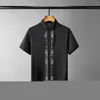 Magliette da uomo T-shirt da uomo slim fit in cotone estivo da uomo di lusso con diamanti colorati a maniche corte moda maschile nera bianca