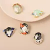 Brooches Mysterious Girl Enamel Pins Butterfly Space Planet Flower Brooch Bag Badge Lapel Pin Jewelry Accessories Gift Friend Wholesale