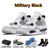 Box Top Quality 2024 with 4 Mens 4s IV Basketball Shoes Sail Black Cat Red Thunder Olive Cacao Wow Pine Green Men Women Trainers Sneakers