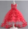 Flickans klänningar New3-12yrs Princess Kids Dress for Girls Party Easter Carnival Come Kids Wedding Dovetail Dress Girl Baby For Elegant Mermaid W0314