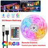 LED Strips LED Strip Light Remote Control 3keys 24keys 44keys Ice LED 5050 Light Color RGB Tape for Room TV Backlight Christmas Decoration P230315