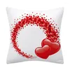 Pillow Fuwatacchi Red Sweetheart Love Printed Case Heart Picture Cover Decorative For Home Sofa Accessories