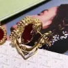 Mode Stud Designer Klassisk fyrklöver Smycken Kvinna Ring Naturligt skal Röd Vit Svart Grön Turkos Band Present