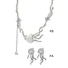 Orecchini pendenti Orecchini/collana in cristallo opaco con meduse alla moda Accessori per feste per gioielli da donna con borchie femminili per ragazza