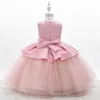 Robes de fille Yoliyolei Shiny Party Princess Dress Retro Formal Clothing Christmas Flower Girl 3D Pattern Elegant Kids Dresses for Girls W0314