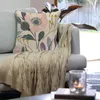 Kudde vårdekoration täcker blomma 45x45 cm kast kuddar för vardagsrum soffa funna cojin bondgård dekor