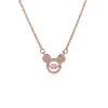 Pendant Necklaces Nimble Lucky Zircon Animal Cartoon Mouse Love Heart Mother's Day Necklace Woman Girl Wedding Blessing Jewelry
