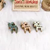 Christmas Decorations 24PCS Snowflake Star Santa Claus Boots Bells Tree Hanging Wooden Ornaments Party For Home